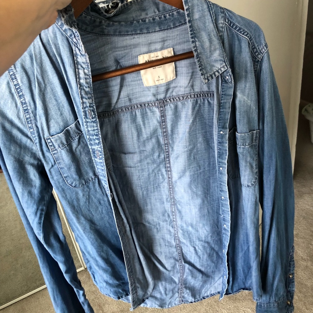 denim button down shirt